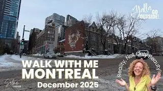 Walk With Me and Enjoy Snowy Downtown Montreal in December 2025 - non edited video