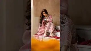 Pakistani Actor Sajal Aly Formal Wear Dress Bin Ilyas Premium Embroided pink Collection 2025