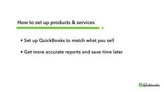 Setting Up Products and Services | QuickBooks Online
