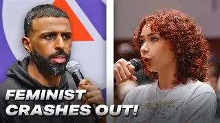 Feminist Bimbo Got TRIGGERED During Heated Q&A!