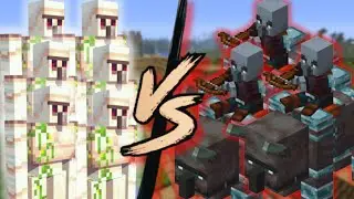 Raid vs Iron Golem Army! - Minecraft