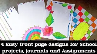 Simple Front Page designs |#diy#art #craft #frontpagedesign #viralvideo #handmade #brushpendrawing 