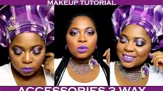 Purple Smokey eye makeup tutorial| MAKEUP EXPLOSION Feat Dose of Colors PURPLE RAIN & African GELE