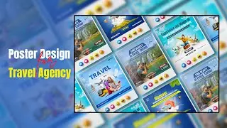 Social Media Travel Poster Design 2025 | Modern Travel Poster Tutorial | #jhillustrations