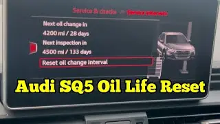 2018-2025 Audi SQ5 Oil Life Reset / How to reset maintenance
