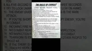 the rules of combat they never taught you | Subscribe for more #motivation 😊👍