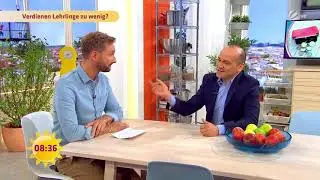 Alexander Bredereck beim SAT.1 Fr&uuml;hst&uuml;cksfernsehen: Lehrlingsgehalt zu wenig oder in Ordnung?