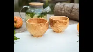 Пиала фактурная из дерева