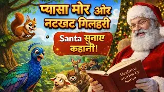 प्यासा मोर ओर नटखट गिलहरी Hindi Kahani Kids|Bedtime Story for Kids | Hindi Kahani