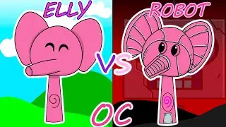 Elly (Como lo mueve lo lo) Normal Vs Robot Version My Sprunki OC