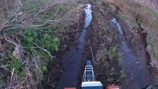 Honda Super Cub off road Kamchatka. Вечерняя грязь