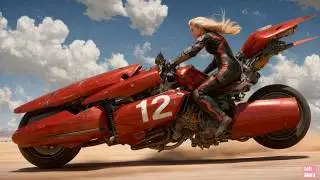 Akira Roadrunner Vibes |  Synthwave Mix | Hover Bike (Desert Run)