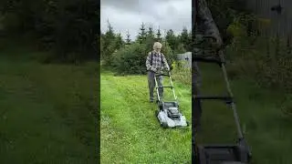 EGO 56V Lawn Mower vs  THICK Grass Sped Up!   Power Test