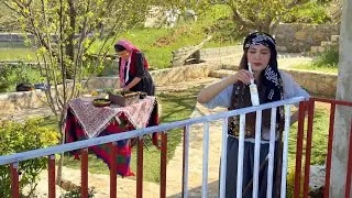Painting the fences of the village house and cooking the traditional dishes of Kurdistan