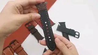 Custom Full Grain Leather Watch Band, Watch Strap 19, 20, 21, 22, 23, 24 mm Wrist Bracelet