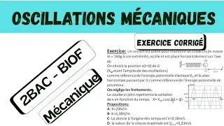 Équation horaire d'Oscillations Mécaniques Exercice résolu /2BAC BIOF.