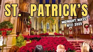 🇺🇸 NYC St. Patrick's Cathedral Midnight Mass Preparations 🎄NYC Christmas Eve ⛪️
