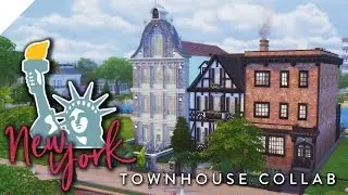 The Sims 4: Speed Build// Townhouse Collab | New York Townhouse  (CC Free)