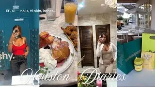 Houston Diaries: nails appointment, my first lashes, hi skin studio, solo brunch, Lalaland coffee