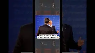 OBAMA WINS DEBATE WITH MITT ROMNEY WITHIN 1 MINUTE😱 #president #debate #obama #romney