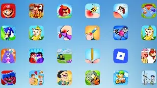 Roblox, scary little prankster, Save the pets, walk Master, juice Run, kick Loser, Mario Run,