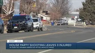 Brighton house party shooting leaves 3 injured; teenage girl arrested after vehicle crash
