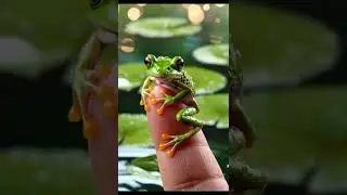 Little frog is cute funny#frogfun#funnyanimals#cute