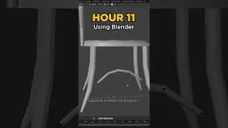 Hour 11 Learning Blender - Chair Tutorial #blender #learningblender #3d
