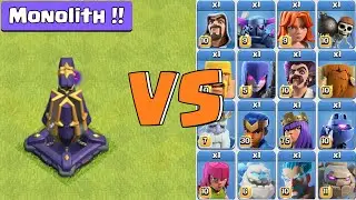 Monolith vs all troops & heroes - clash of clans