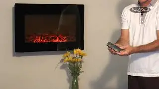 Fire Sense Black Wall Mounted Electric Fireplace