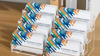 Organize Your Desk! MaxGear Acrylic Business Card Holder with 4 Tiers 🖥️