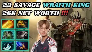🔥 23 Wraith King Hard Carry Highlights 7.34d 🔥 26K Net Worth Blade Mail 1st ITEM - Dota 2