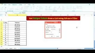 Unique Values in Excel  - How to Get Unique Values in Excel