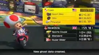 Mario Kart 8 | Staff Ghost Race: Mario Stadium (Nin★Chris)
