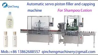 automatic shampoo filling line filling and capping machine servo piston filler and capper