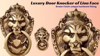 Aakrati Door Knocker of Lion Face Brown Finish unique hardware fitting