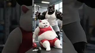 Cat Fitness. #funny #funny #animals #cat #story