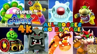 Super Mario Galaxy 2 4K (Switch 2): All Bosses (No Damage)