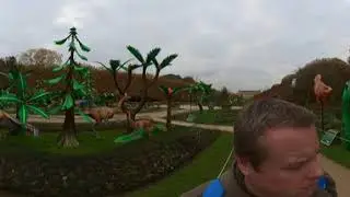VR 360 recording of the dinosaur display garden at the Natural History Museum in Paris