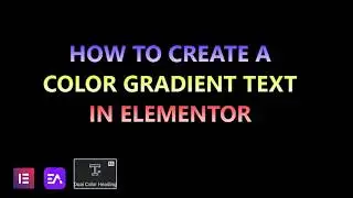 No Code! How to Create Gradient Text in Elementor - No Code