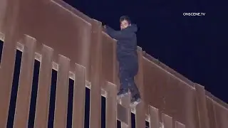 Man Rescued Trying To Hop Border Wall | US/Mexico Border