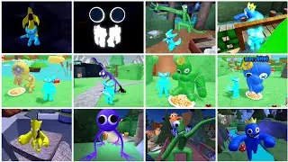 Rainbow friends chapter 2 vs hungry RAINBOW friend vs accurate Jumpscares#roblox  