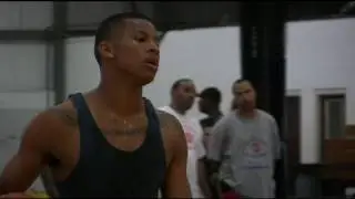 Trey Burke gets in a quick run at The Hoop in Columbus Ohio - Victor Dandridge Open Gym