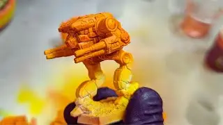 Airbrush Orange Ink 🧡 Battletech Miniatures Painting