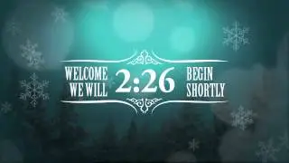 Free Christmas Event Countdown Video - Blue Background