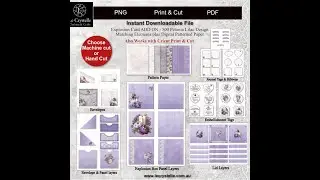 Explosion Box Petunia Lilac Paper Pack