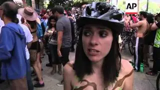 Riders strip off in capital as part of worldwide naked bike ride