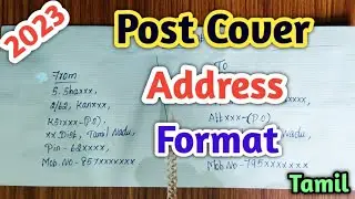 How To Write Post Address On Envelope/Post Cover Address Format Tamil/Post Office Address Format