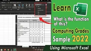 how to use AutoSum, Average, Count Numbers, Max & Min. in Microsoft Excel