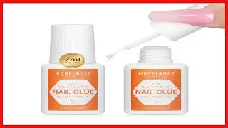 Modelones Nail Glue for Acylic Nails Brush On Nail Glue for Press On Nails 7ml Long Lasting Gel Nail